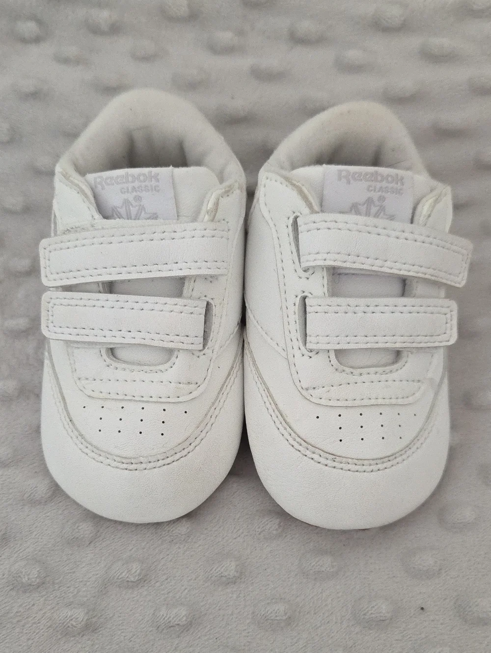 Reebok White Baby Velcro Walker Sneakers